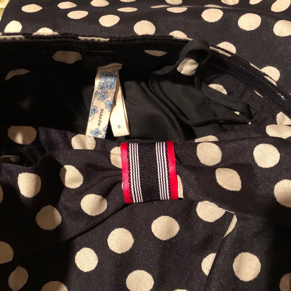 MAEVE polka dot peppered strapless dress - NWOT - Picture 4 of 5
